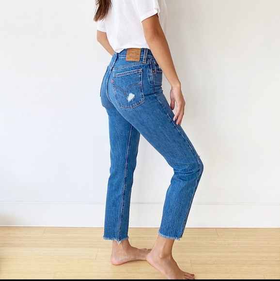 Levi's WEDGIE Premium High Rise  Jeans size 25 - Picture 3 of 10